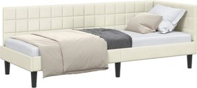 vidaXL Κρεβάτι Γωνίας Κρεμ 80 x 200 cm Βελούδο