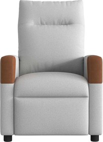 vidaXL καρέκλα ανάκλισης μασάζ Cloud Grey Fabric