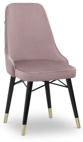 Καρέκλα τραπεζαρίας Venus Megapap από βελούδο χρώμα σάπιο μήλο - μαύρο/χρυσό πόδι 53x48x95εκ. - Βελούδο - GP044-0006,6