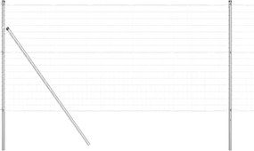 vidaXL Τεντώτο με στήριγμα Ασημί 1 x 25 m Χάλυβας και PVC