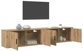 vidaXL Σετ Βαθμιδωτών Ντουλαπιών Τηλεόρασης 2 pcs Artisan Oak