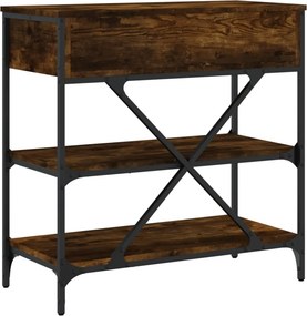 vidaXL Τραπέζι Κονσόλα Καπνιστή Δρυς 75x34,5x75 εκ. Επεξεργ. Ξύλο