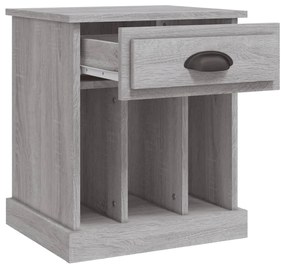 vidaXL Κομοδίνα 2 Τεμ. Γκρι Sonoma 43x36x50 εκ.