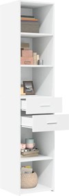 vidaXL Ντουλάπι Λευκό 40x42,5x185 εκ. από Επεξεργασμένο Ξύλο