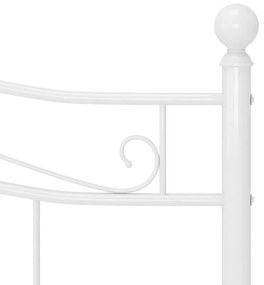 vidaXL Πλαίσιο Κρεβατιού Λευκό 140 x 200 εκ. Μεταλλικό