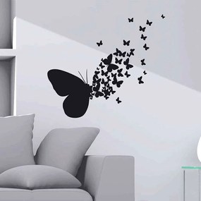 Αυτοκόλλητα Τοίχου Βινυλίου Butterflies Silhouettes 54110 72x58cm Black Ango