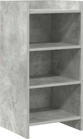 vidaXL Πλαϊνό γραφείο Γκρι Σκυροδέματος 40 x 36 x 80 εκ
