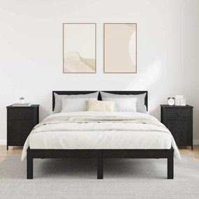 vidaXL Κομοδίνο 2 pcs Μαύρη δρυς 40 x 42 x 60 εκ. Επεξεργασμένο ξύλο