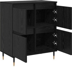 vidaXL Ντουλάπι αποθήκευσης 3 pcs Μαύρη Οξυά 60 x 35 x 70 cm