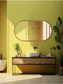 Stewehome Διακοσμητικός καθρέφτης τοίχου MDF οβάλ 90x50 cm