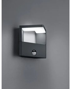Απλίκα Φωτιστικό Τοίχου LED 9W Ανθρακί IP54 Ανιχνευτής Κίνησης Ganges 221769142 Trio Lighting-221769142-Ανθρακί 221769142