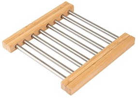 Estia Βάση Μαγειρικού Σκεύους Bamboo Essentials Με Ανοξείδωτο Ατσάλι Πτυσσόμενη 22x21.3x2.2cm