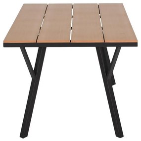 Τραπέζι FL6514 Fylliana Μεταλλικό Polywood Γκρί 160x91x72 εκ. 160x91x72 εκ.