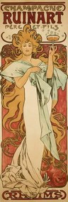 Mucha, Alphonse Marie - Αναπαραγωγή Champagne Ruinart, 1896, (20 x 60 cm)