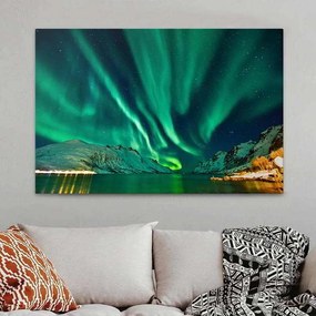 Πίνακας σε καμβά Aurora Borealis&quot; Megapap ψηφιακής εκτύπωσης 100x70x3εκ.&quot;