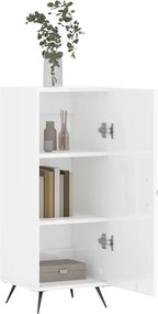 vidaXL Ντουλάπι Γυαλιστερό Λευκό 34,5x34x90 εκ. Επεξεργασμένο Ξύλο