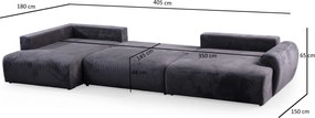 Corner Sofa Enjoy Corner Chl-O3-2R - Anthracite Anthracite