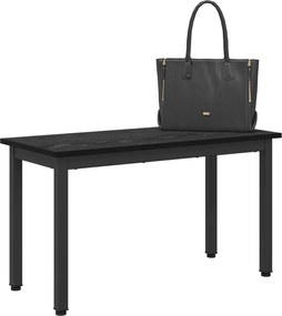 vidaXL παγκάκι Μαύρη Οξυά 80 x 35 x 45 cm Επεξεργασμένο ξύλο