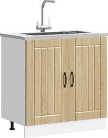 vidaXL Ντουλάπι βάσης νεροχύτη "Lucca" Sonoma Oak Engineered Wood