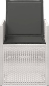 vidaXL Καρέκλες Εστιατορίου Κήπου 2 pcs Άσπρο και Ανθρακί PP