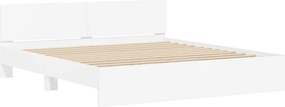 vidaXL Σκελετός Κρεβατιού Λευκό 137 x 190 cm Επεξεργασμένο ξύλο