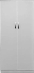 Ντουλάπα δίφυλλη Athos pakoworld σε λευκή απόχρωση 80x42x180εκ