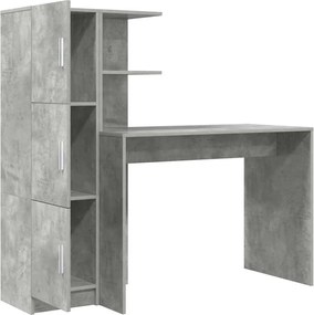 vidaXL Γραφείο 2 pcs Σκυρόδεμα Γκρι