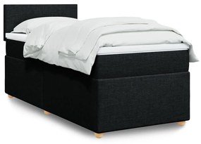 ΚΡΕΒΑΤΙ BOXSPRING ΜΕ ΣΤΡΩΜΑ ΜΑΥΡΟ SINGLE ΥΦΑΣΜΑΤΙΝΑ 3286857