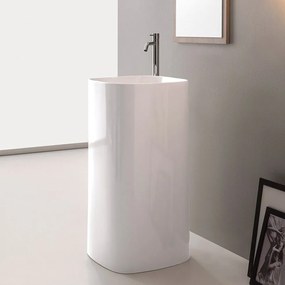 Scarabeo Moon 5510 Πορσελάνινος Νιπτήρας Δαπέδου Λευκός 42 x 42 x h85 εκ.