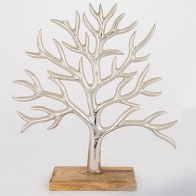 Επιτραπέζιο Διακοσμητικό Δέντρο 752-28550 40x8x44cm Silver-Natural Estheti Home Metal