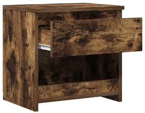 vidaXL Κομοδίνα 2 τεμ. Καπνιστή Δρυς 40x30x39 εκ. από Επεξεργ. Ξύλο