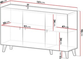 Μπουφές Vurkizo 150 3D