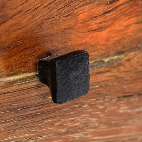 vidaXL Κομοδίνο 40 x 30 x 50 εκ. από Μασίφ Ανακυκλωμένο Ξύλο + Ατσάλι