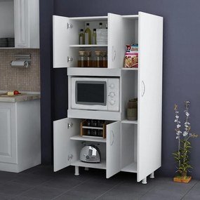 Ντουλάπα κουζίνας Defne σε λευκή απόχρωση  89x37.5x160εκ 89x37.5x160 εκ.