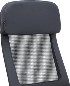 Καρέκλα γραφείου Ovis Megapap με τεχνόδερμα και ύφασμα Mesh χρώμα μαύρο 63x63x119/129εκ.