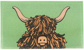 Πατάκι Εισόδου Green Highland Cow -AMDMW-HIGHLANDBROWN-7040 70x40cm Multi Artsy Mats 70x40