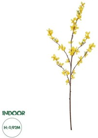 Artificial Garden YELLOW WINDER JASMIN BRANCH 21321 Τεχνητό Διακοσμητικό Κίτρινο Κλαδί Γιασεμί Y92cm Globostar-21321-Κίτρινο 21321