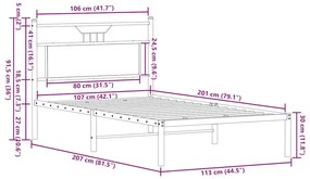 ΠΛΑΙΣΙΟ ΚΡΕΒΑΤΙΟΥ ΧΩΡ. ΣΤΡΩΜΑ SONOMA ΔΡΥΣ 107X203 ΕΚ. ΕΠ. ΞΥΛΟ 4106788