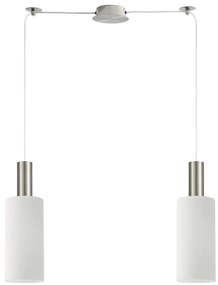SE21-NM-4-NM2-GL3 ADEPT TUBE Nickel Matt Pendant White Glass+