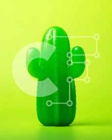 Intra Συλλεκτικό Ξύλινο Παζλ Plywood 4mm - Πράσινο γλυπτό κάκτων Σε Ξύλινο Κουτί - Διαστάσεις: 10x10 cm – 25 κομμάτια