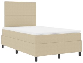 vidaXL Κρεβάτι με Σπαστό Στρώμα & LED Φως Γκρι Μπλέ 120x200 εκ. Βελούδο