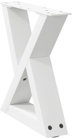vidaXL Πόδια Τραπεζιού Σαλονιού 2 τεμ. Λευκά 30x(30-31,3) εκ. Ατσάλι
