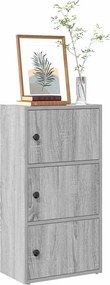 vidaXL Βιβλιοθήκη Γκρι Sonoma 40x24x77 εκ. από Επεξεργασμένο Ξύλο