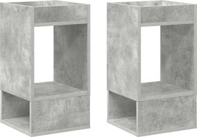 vidaXL End Table 2 pcs Σκυρόδεμα Γκρι 30 x 30 x 56 εκ.