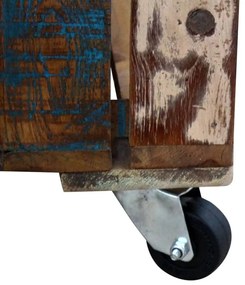 Τραπεζάκι Σαλονιού 70 x 70 x 35 εκ. από Ανακυκλωμένο Ξύλο - Πολύχρωμο