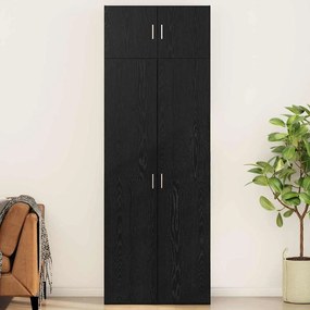 vidaXL Ντουλάπι αποθήκευσης Μαύρη δρυς 80 x 41 x 225 εκ