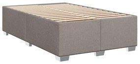 Κρεβάτι Boxspring με Στρώμα Taupe 120x190 εκ. Υφασμάτινο - Μπεζ-Γκρι