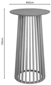 Τραπέζι μπαρ Fugol mdf φυσικό Φ60x105εκ 60x60x105 εκ.