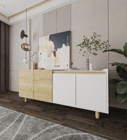 Κονσόλα Sapphire Δρυς / Λευκό NUGEN 180x45x75