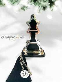 Επιτραπέζιο γούρι βασίλισσα σκακιού ασημί